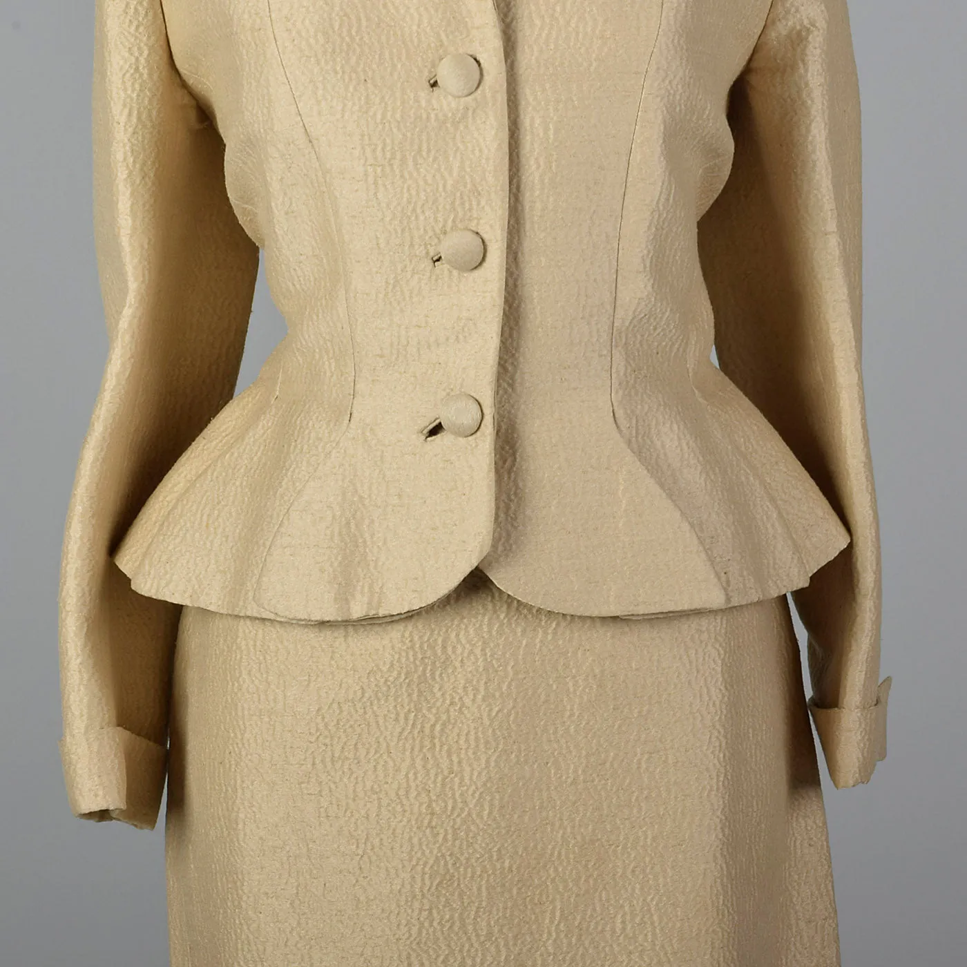 1950s Lilli Ann Silk and Mohair Skirt Suit