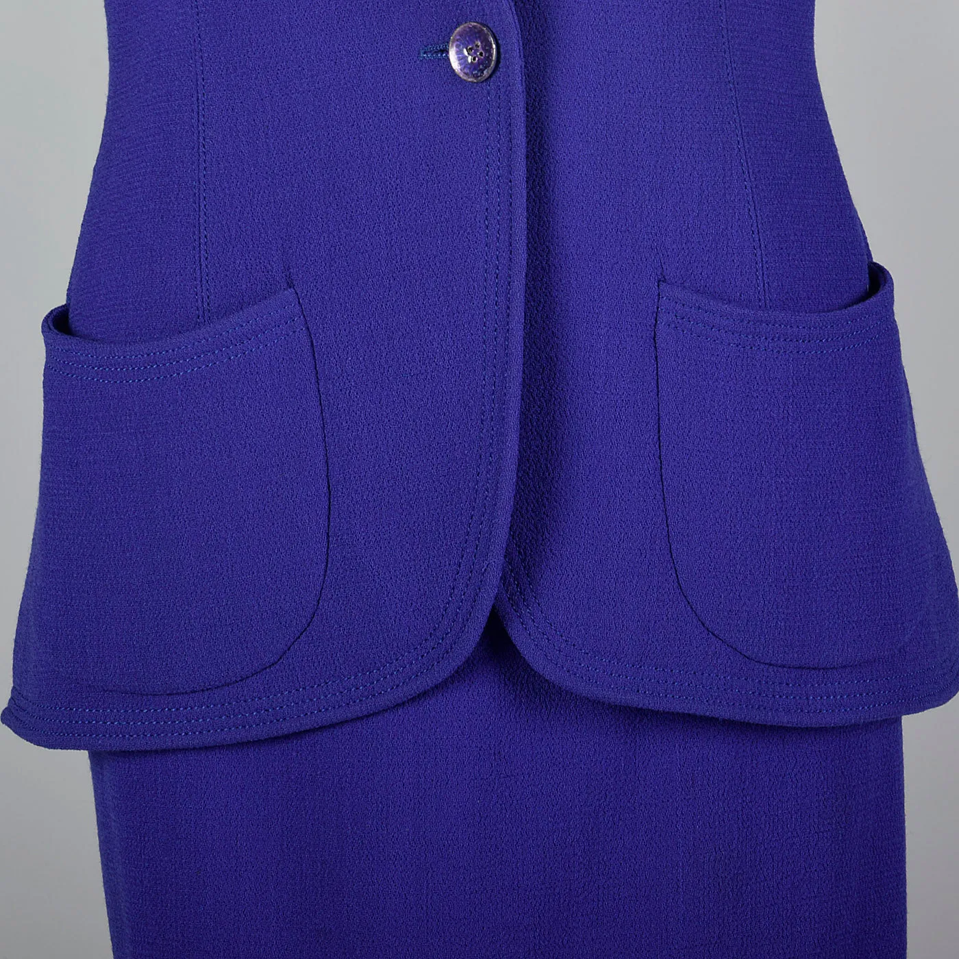 1990s Emanuel Ungaro Parallele Purple Skirt Suit