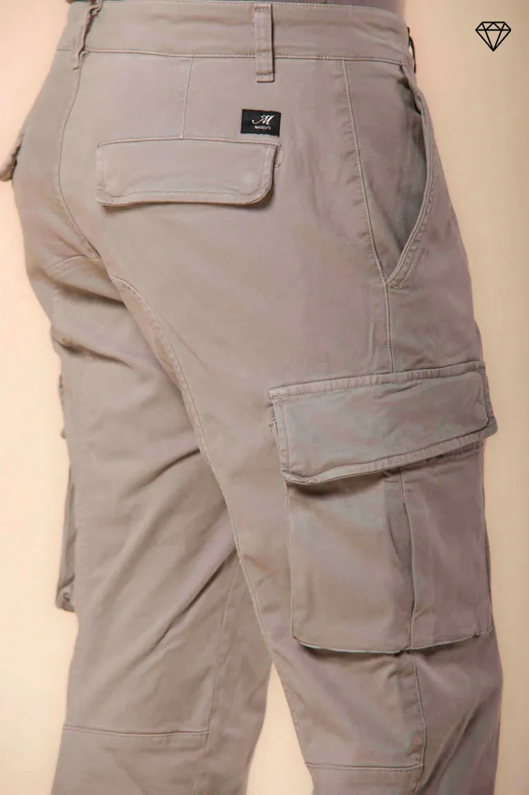 Chile men's cargo pants in gabardine extra slim fit  ①