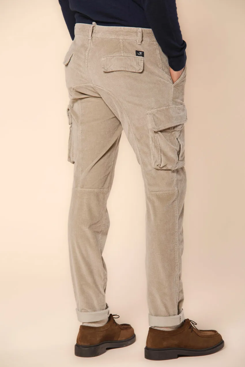 Chile men's cargo pants in velvet 500 stripe extra slim fit 