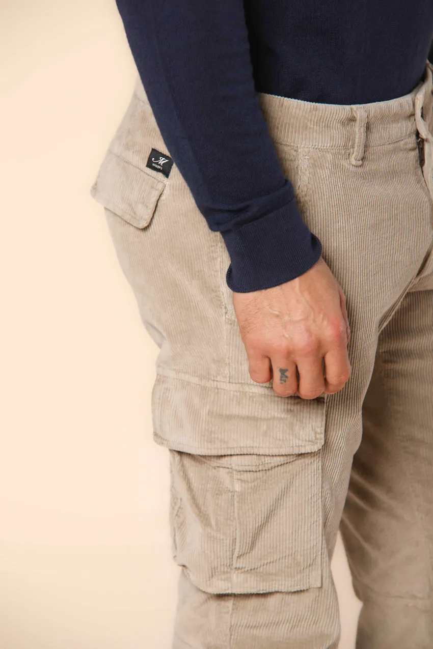 Chile men's cargo pants in velvet 500 stripe extra slim fit 