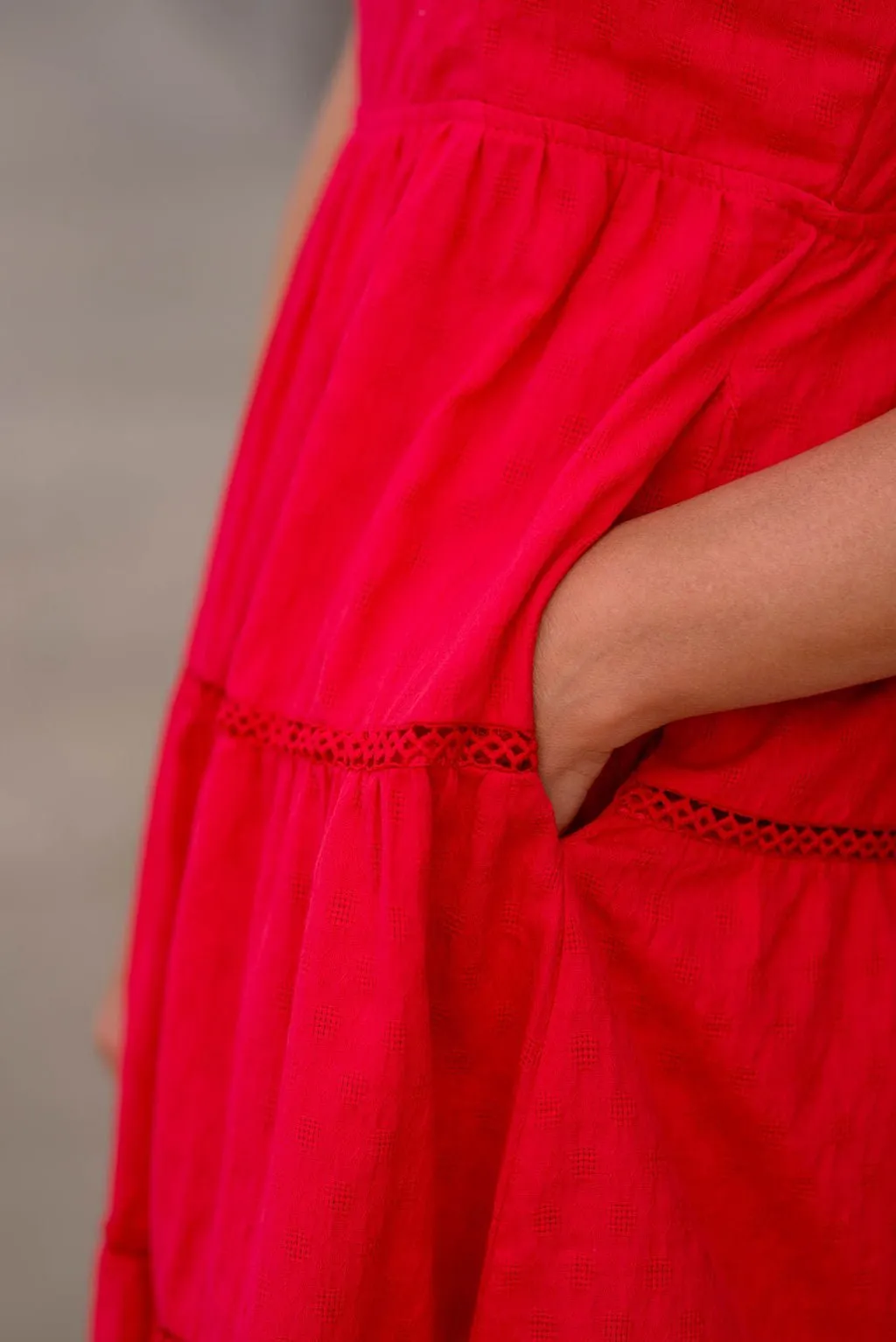 Cut Out Tiered Ruched Strap Dress
