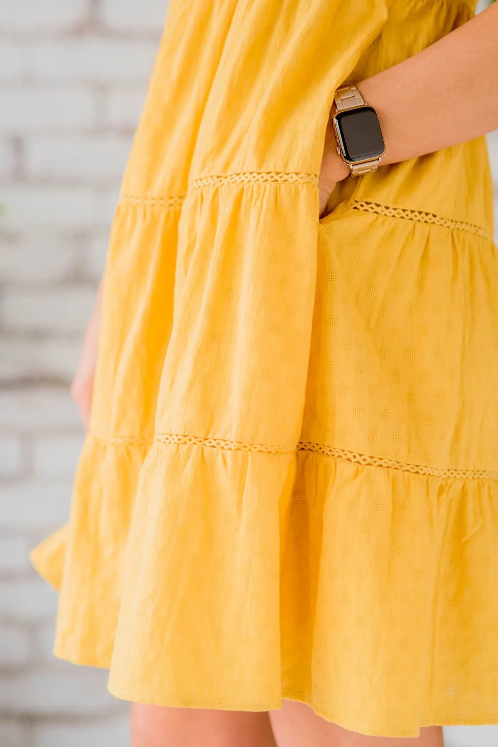 Cut Out Tiered Ruched Strap Dress