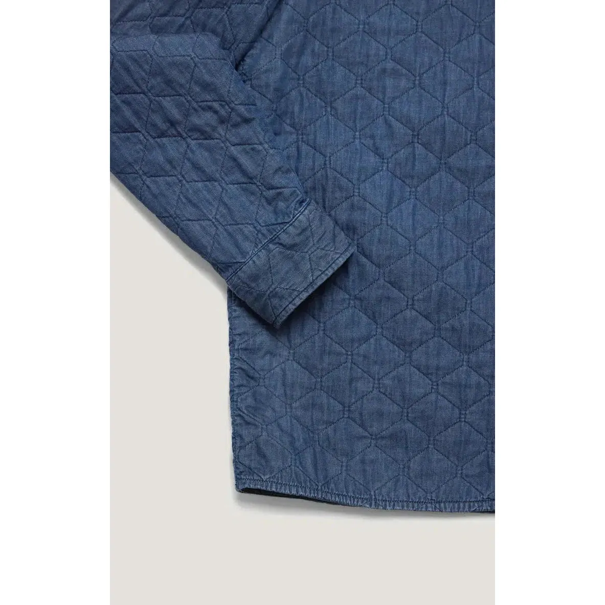 DENIM QUILTED OVERSHIRT INDIGO
