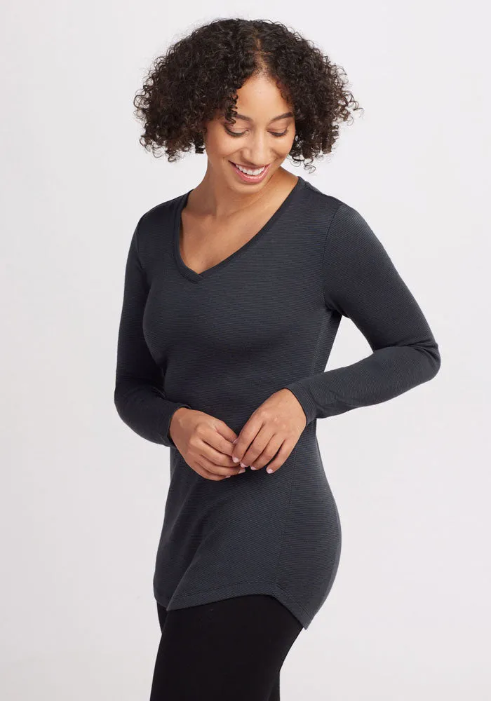 Eva Tunic • Final Sale Deals! - Carbon Stripe