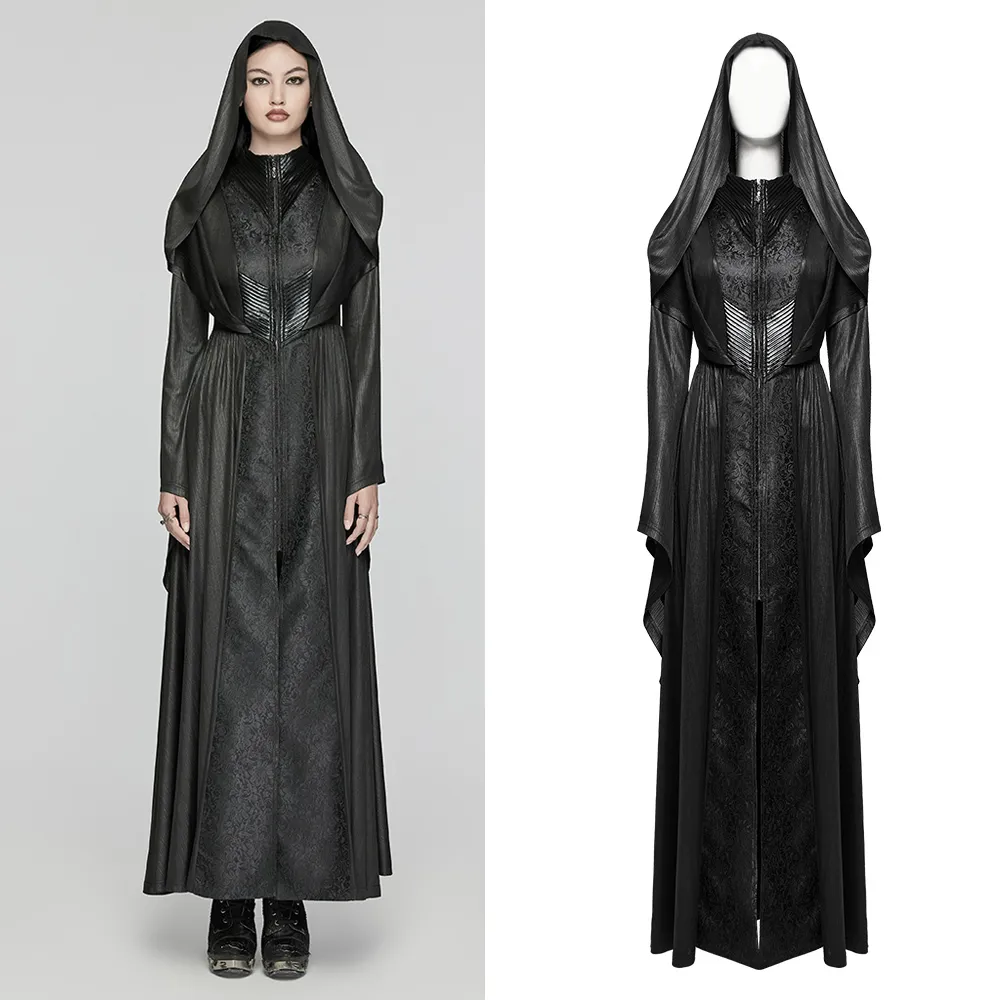 Goth Hooded Witch Coat WY-1657XCF