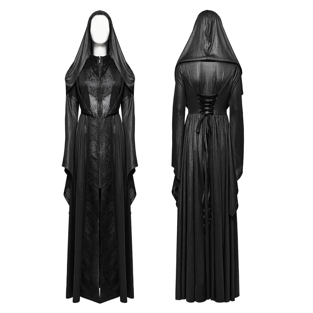 Goth Hooded Witch Coat WY-1657XCF