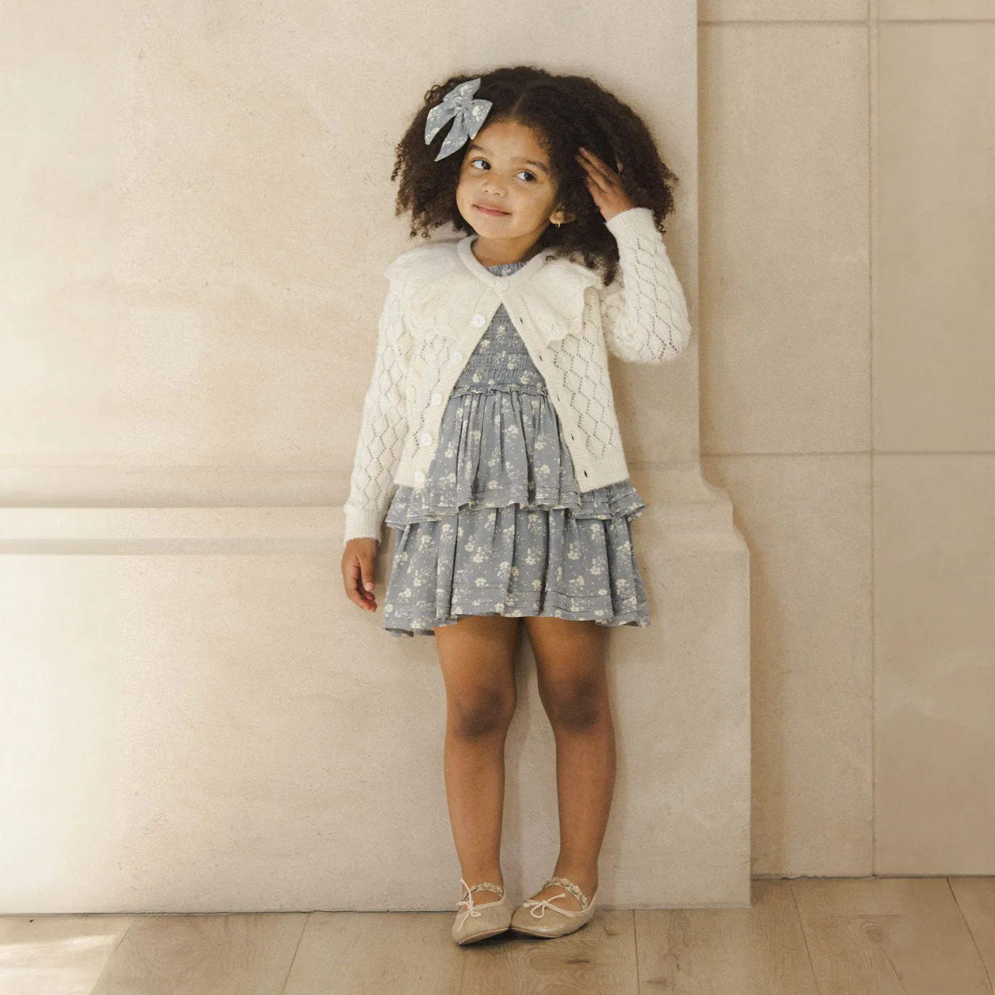 Ruffle Cardigan - Ivory - FINAL SALE