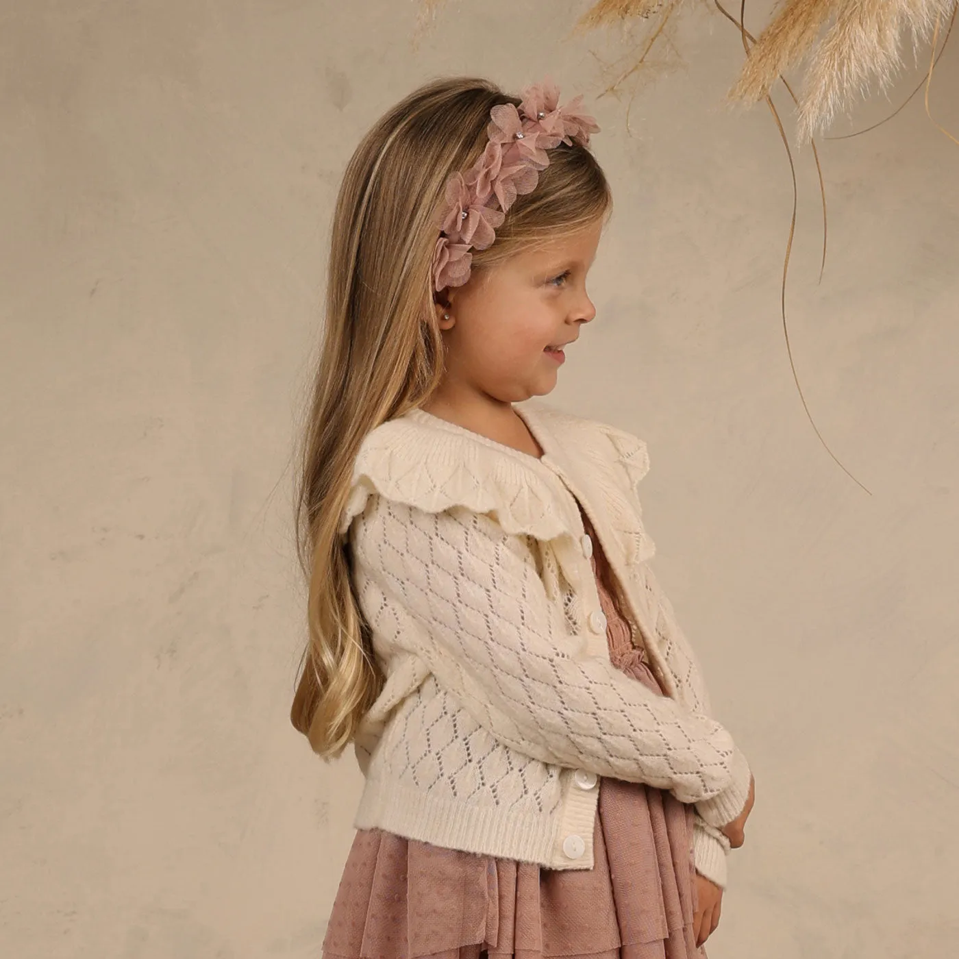 Ruffle Cardigan - Ivory - FINAL SALE
