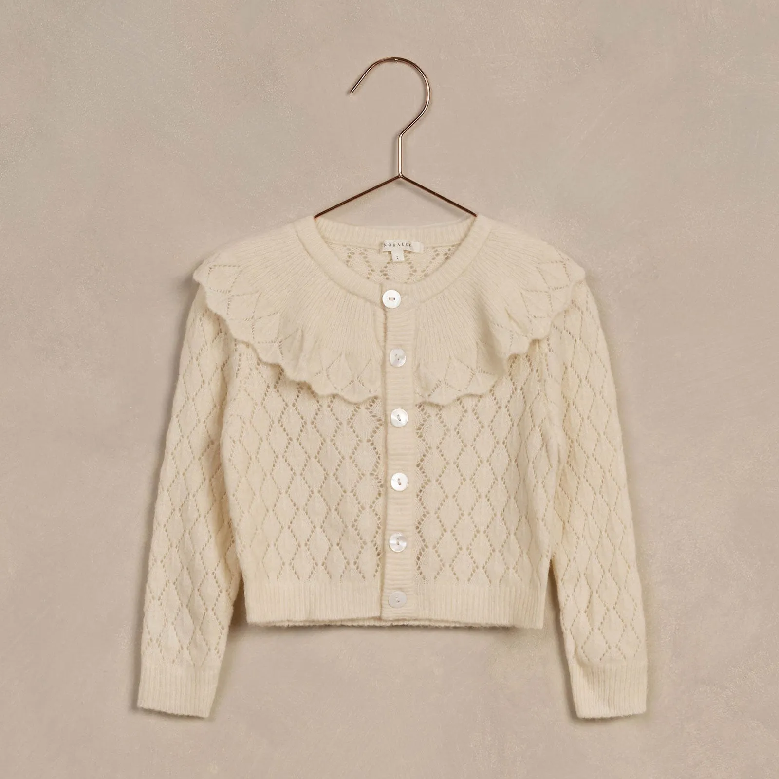 Ruffle Cardigan - Ivory - FINAL SALE