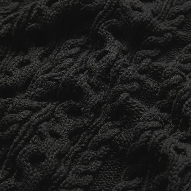 Vegan Leather Cardigan Black